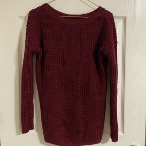 NWOT Burgundy Knit Sweater
